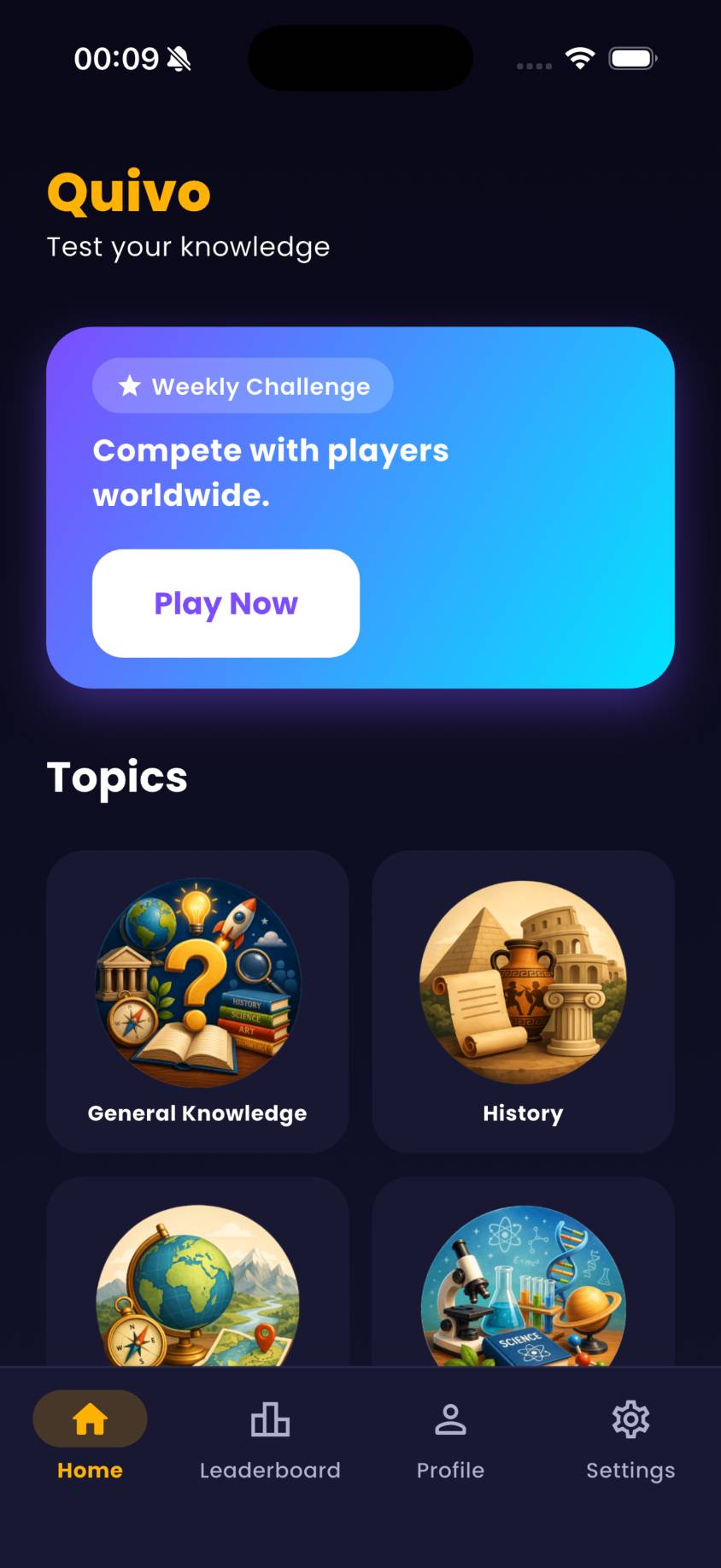 Quivo App Screen 1